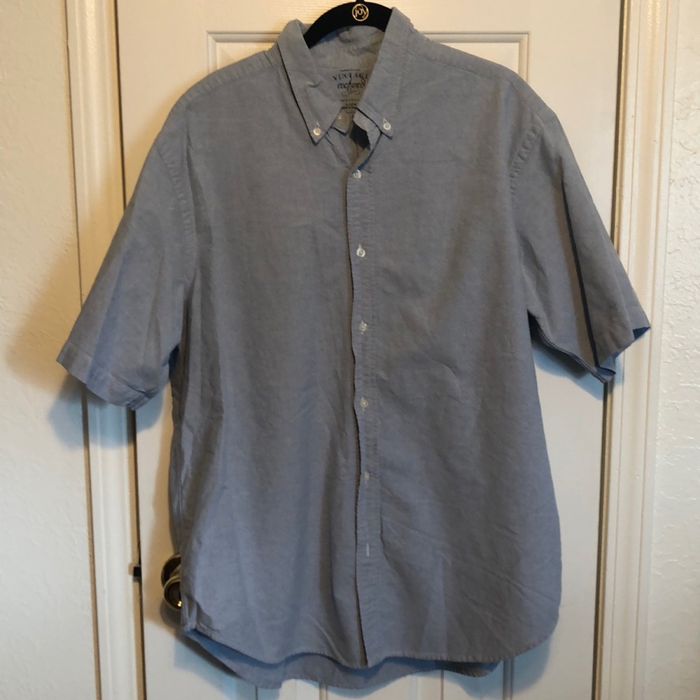 Faded Glory Vintage Oxford button down short sleeve shirt